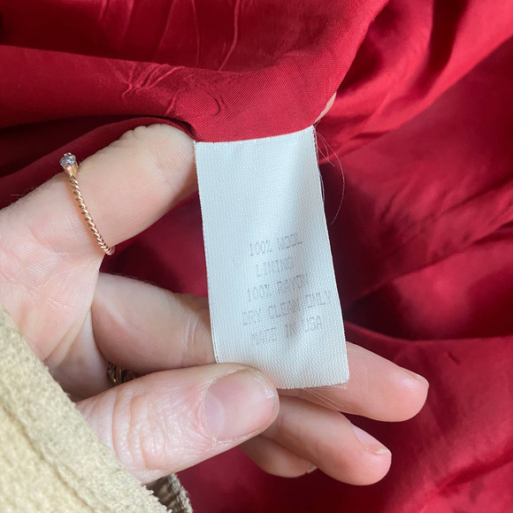 Vintage 1980s Red 100% Wool Double Buttoned Blazer Jacket - Picture 6 of 6